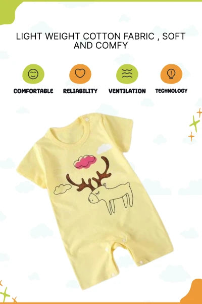 Yellow Deer Daydream Romper