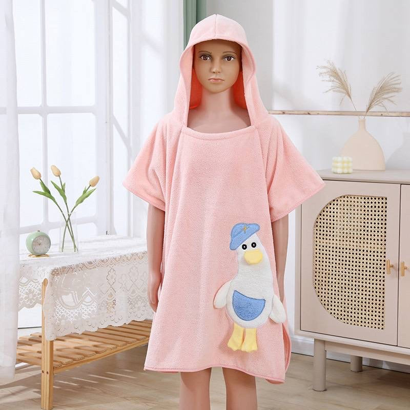 Duckie Dry Hooded Pink Towel