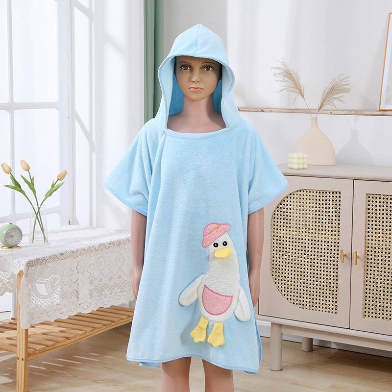 Duckie Dry Hooded Blue Towel