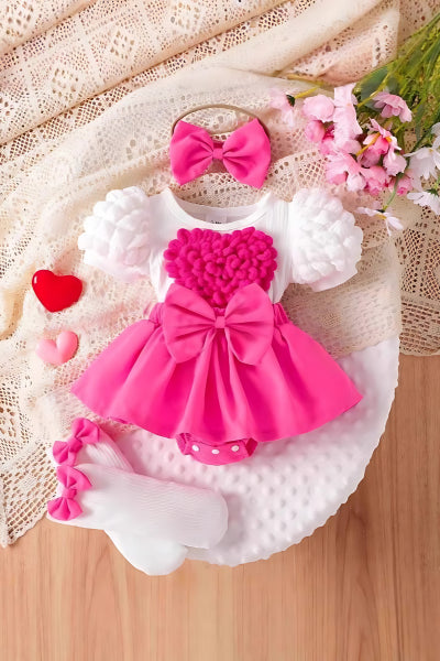 Pink Blossom Bow Dress