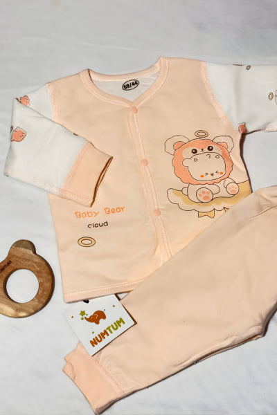 Peach Baby Bear Clothing Set