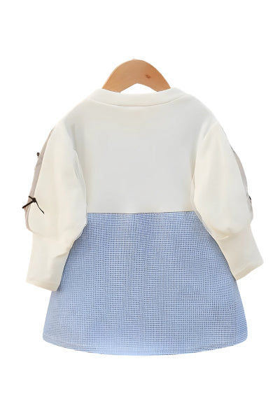 Blue Bow Blossom Dress