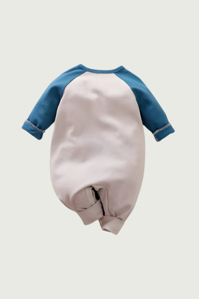 Blue Spike Dinosaur Baby Romper