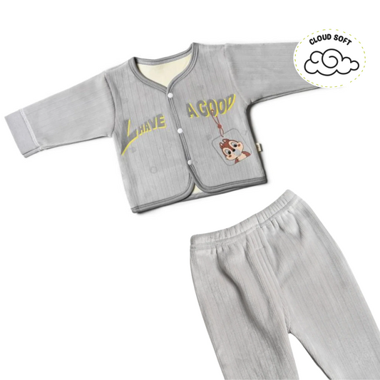 Little Grey Boss Pajamas Set