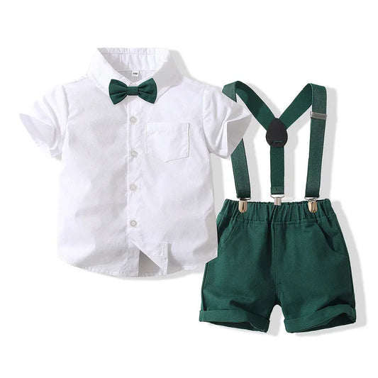 shirt and shorts set with suspender