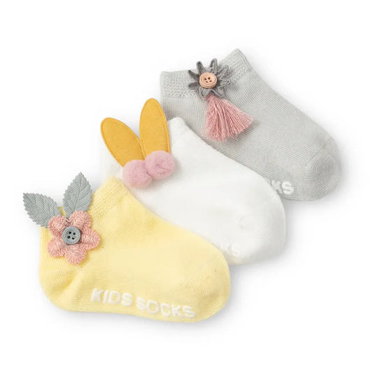 baby socks anti-skid set of 3