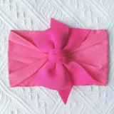 bow ribbed leggings (pink)