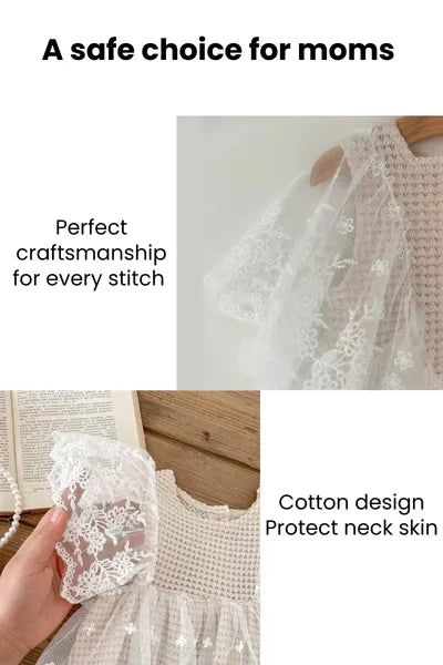 Trending clothes for girls: A stylish lace romper, perfect for girls fashion