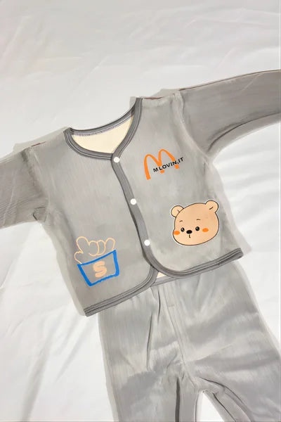 SnackTime Bear Soft Sleep Suit