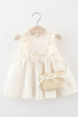 Blush Cream Ruffle Frock
