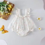 baby girl romper dress(White)