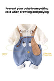 This adorable baby romper, ideal as new born cloths, has a fun puppy theme with embroidered details and easy snaps for quick changes, making it a great baby romper for active little ones. Not a romper dress style.
