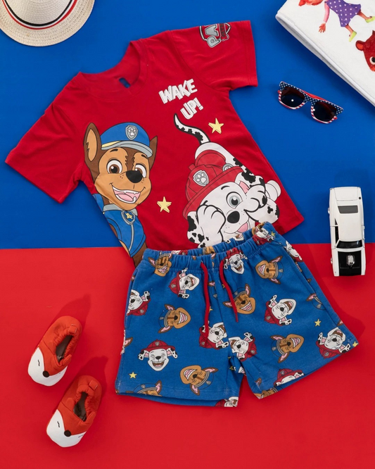 Kids clothes boys: Red and blue cartoon-themed outfit. Boys dress, kids dress for boys, boys dress style, boys new dress