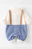 A soft and breathable baby romper, a wonderful addition to new born cloths, features a charming puppy design with floppy ears and overall-style accents. This baby romper has convenient snap buttons for easy diaper changes. Not a romper dress.

