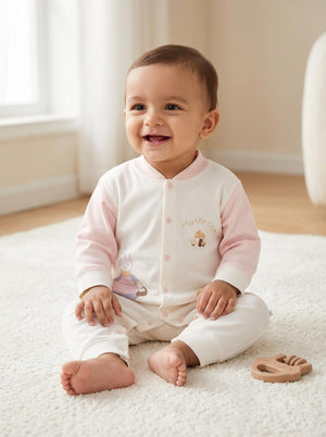 Pastel Bunny Dreams Full Sleeve Sleepsuit Romper