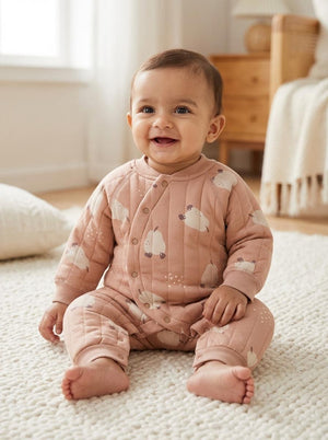 Cozy Bear Quilted Sleepsuit Romper