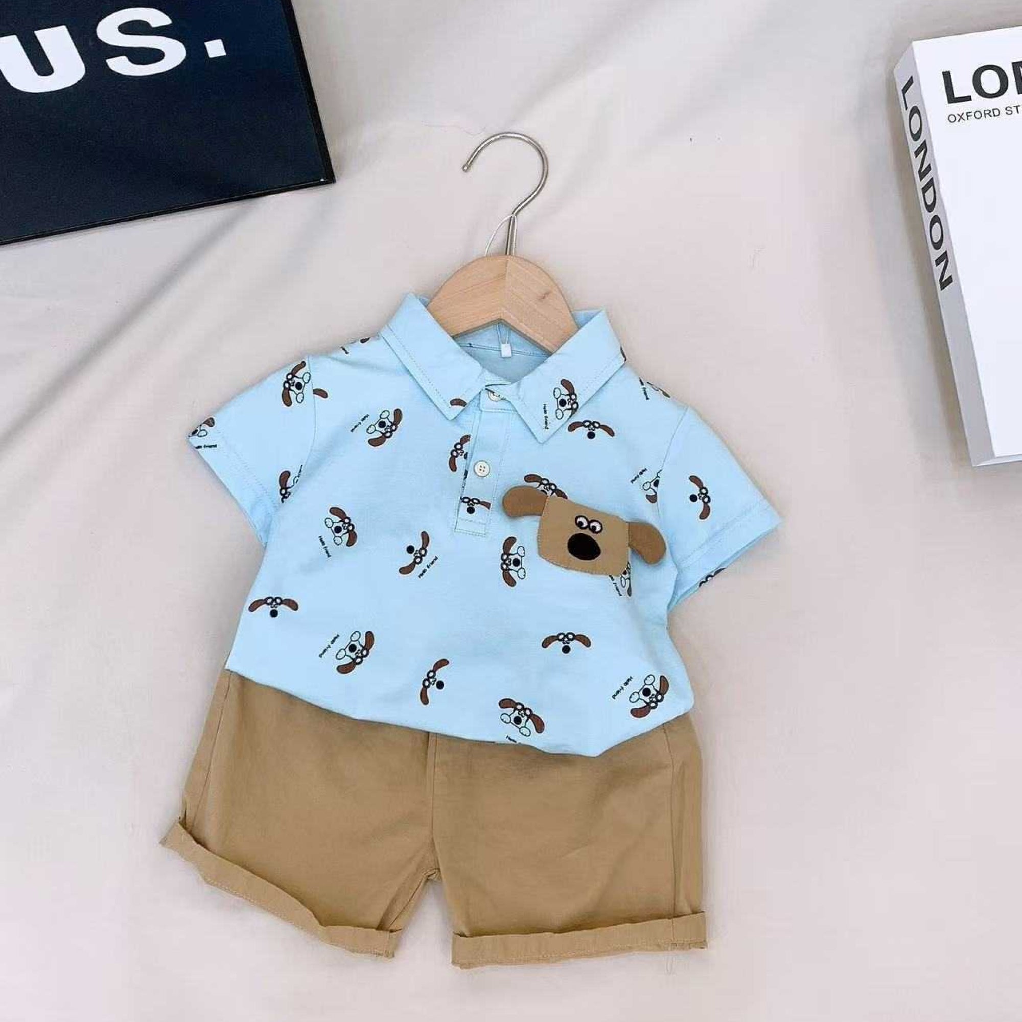  alt="Sunny Breeze Set by Numtum – Boys' summer outfit with a lightweight tee and matching shorts, perfect for sunny days and outdoor play."\>