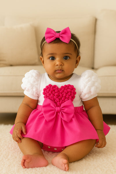 Pink Blossom Bow Dress