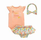 baby romper with shorts and hairband