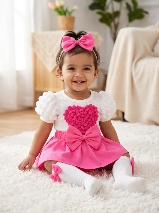 Pink Blossom Bow Dress