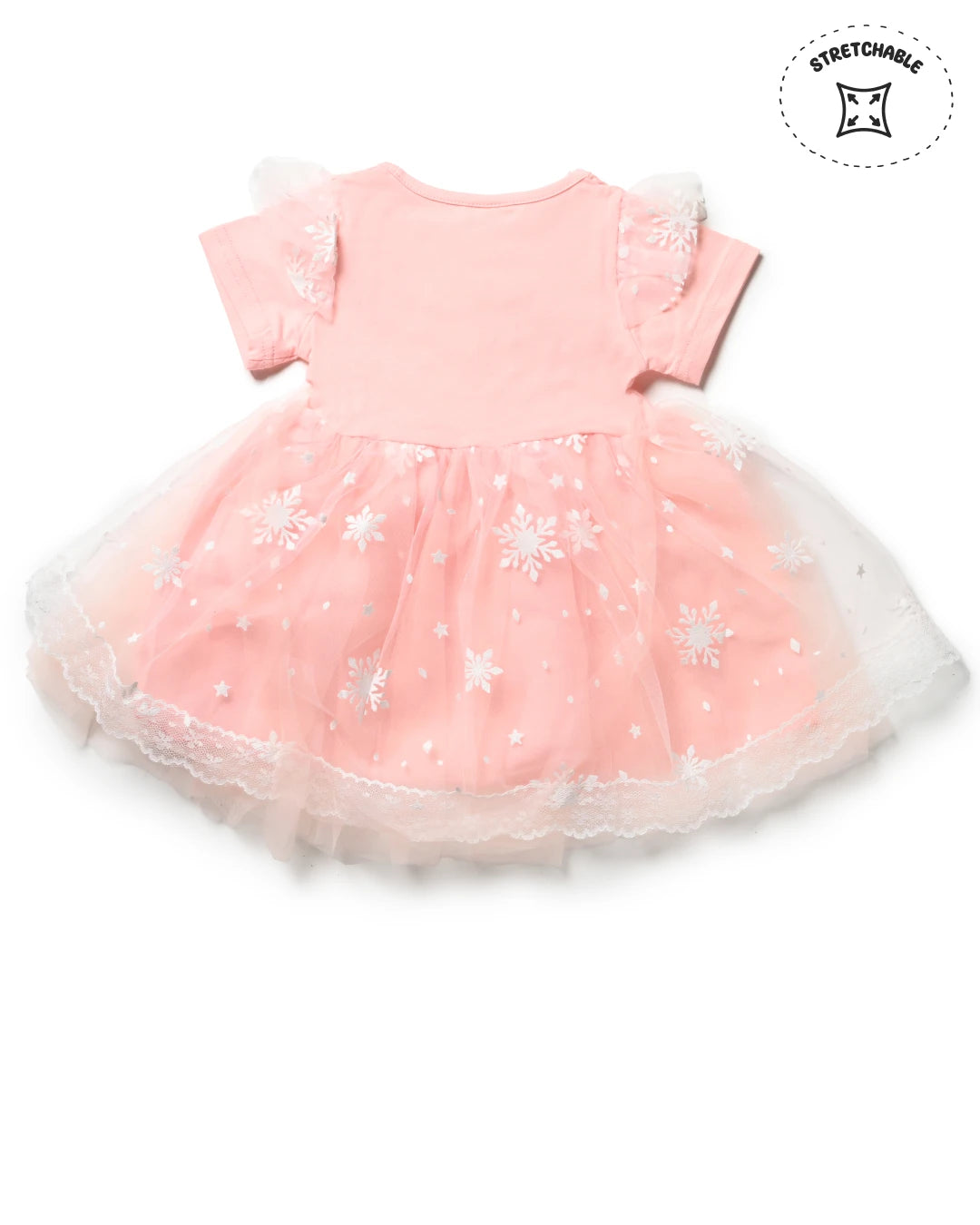dress with tulle skirt and snowflake pattern, perfect for kids. Girls kids clothing, latest fashion for girls