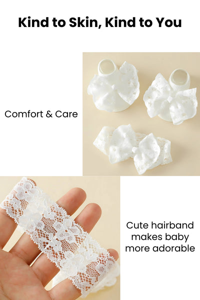 Blush Bloom Shoes & Hairband Set Image 9