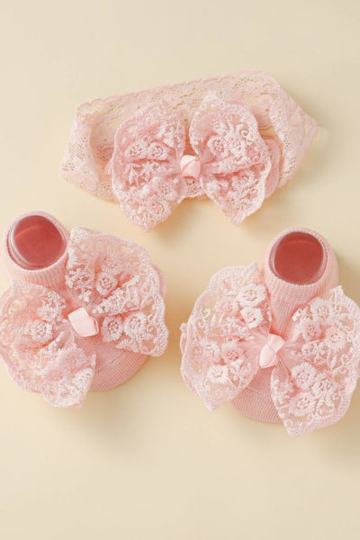 Blush Bloom Shoes & Hairband Set