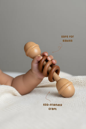 EcoCraft Wooden Baby Rattle