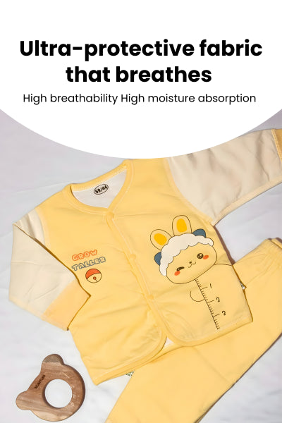 Yellow “Grow Taller” Infant Outfit