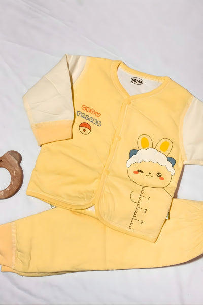 Yellow “Grow Taller” Infant Outfit