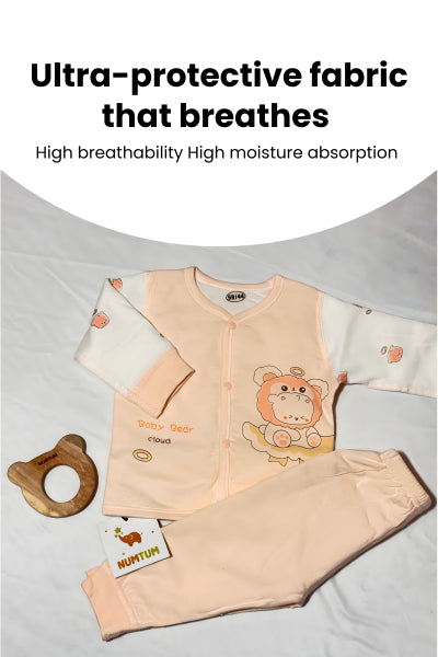 Peach Baby Bear Clothing Set