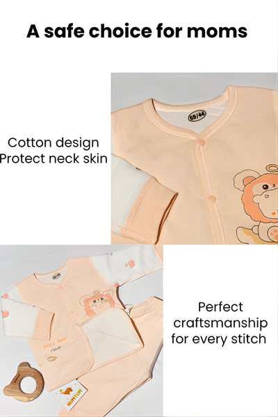 Peach Baby Bear Clothing Set
