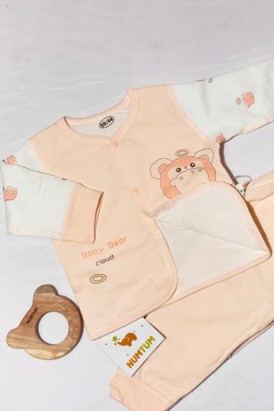 Peach Baby Bear Clothing Set