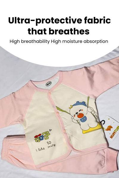 Soft Cotton “I Like to Swing” Baby Suit