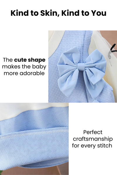 Blue Bow Blossom Dress