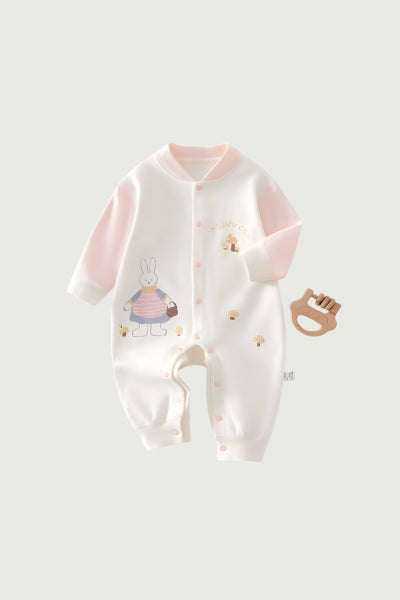 Pastel Bunny Dreams Full Sleeve Sleepsuit Romper