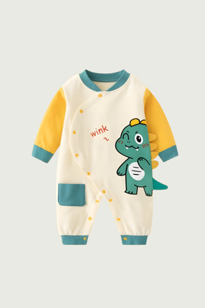 Wink & Roar Cartoon Dino Baby Romper