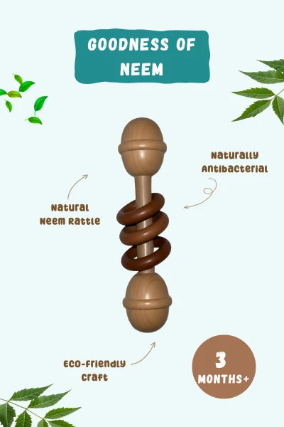 EcoCraft Wooden Baby Rattle Image 3