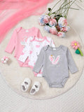 flamingo romper set of 3