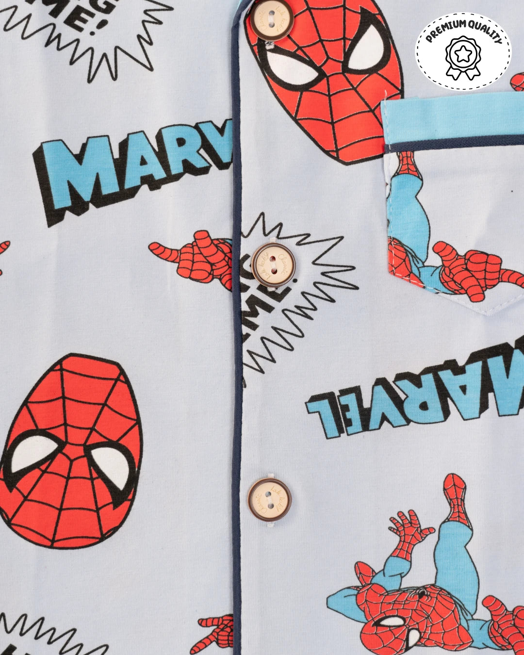 Kids sleepwear set with Spider-Man print for boys. Boys Nightwear Collection, Kids Nightdresses.