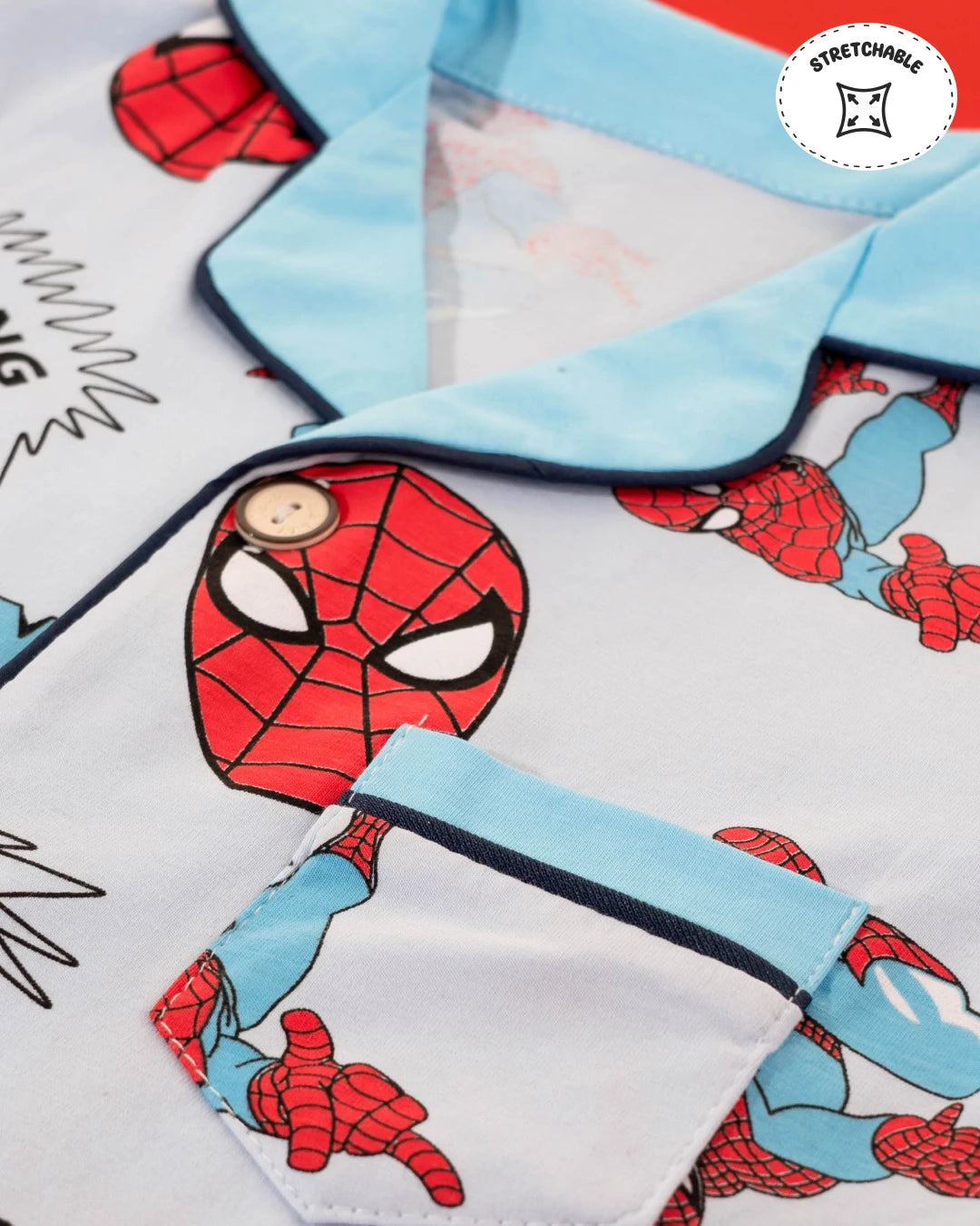 Kids’ Nightwear: Spider-Man themed boys' pajama set. Sleep Shirts, Cosy Boys Nightwear